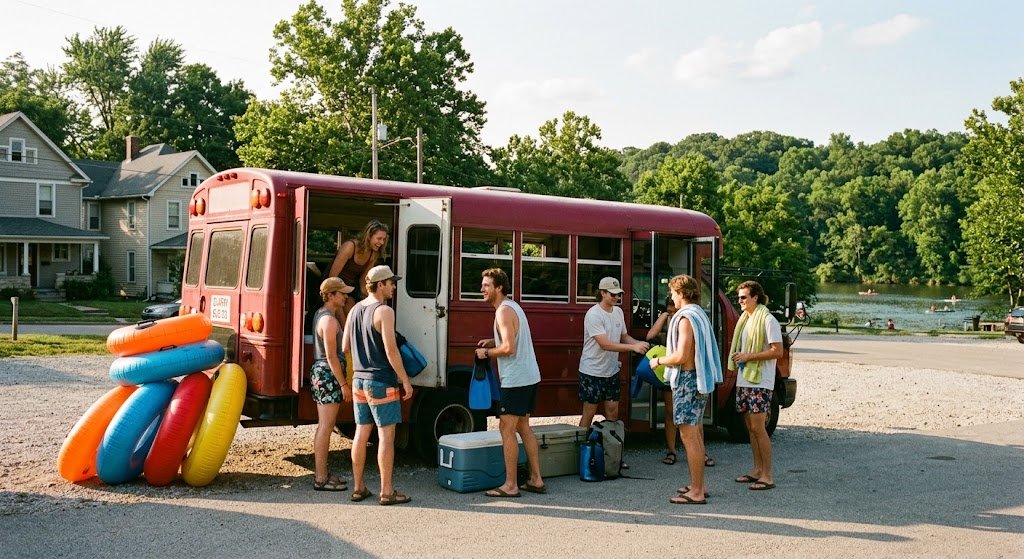 Bloomington summer water recreation near the Indiana University area
