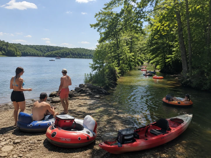 Monroe Lake and nearby Southern Indiana tubing recreation